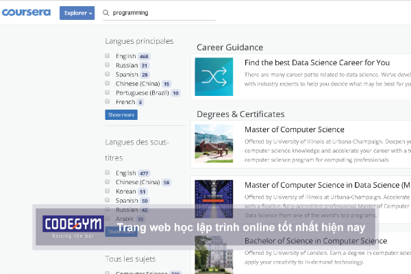 Trang web học lập trình online tốt nhất hiện nay
