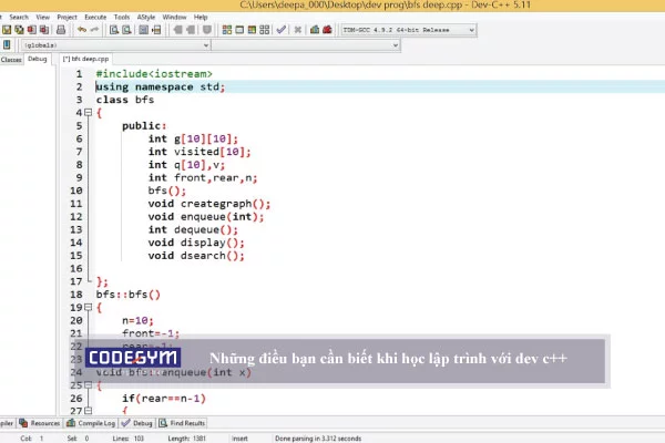 Những điều bạn cần biết khi học lập trình với dev c++