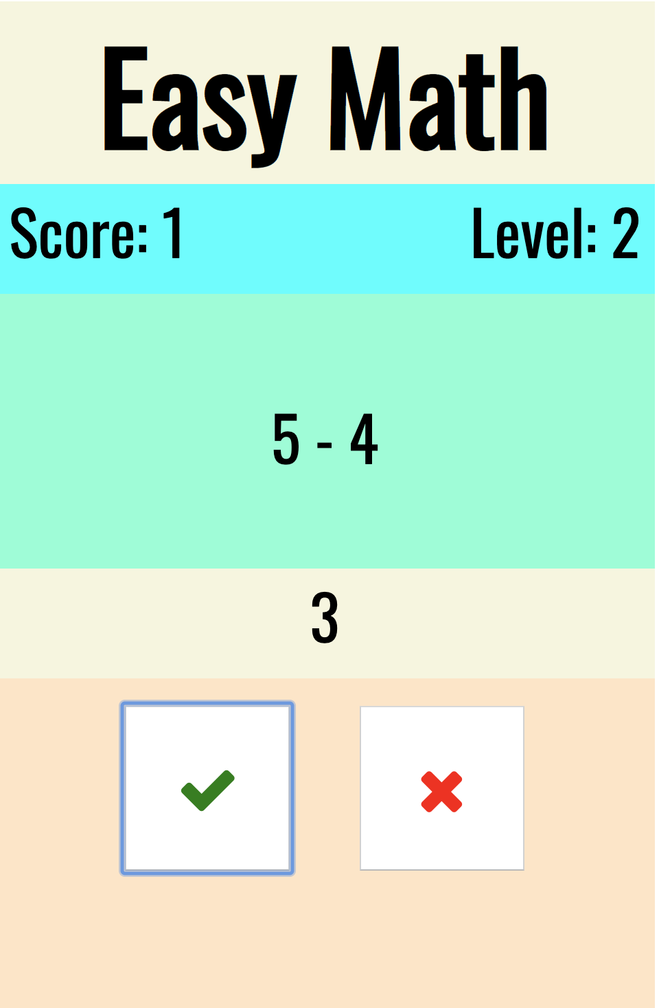 làm game Easy Math với Javascript