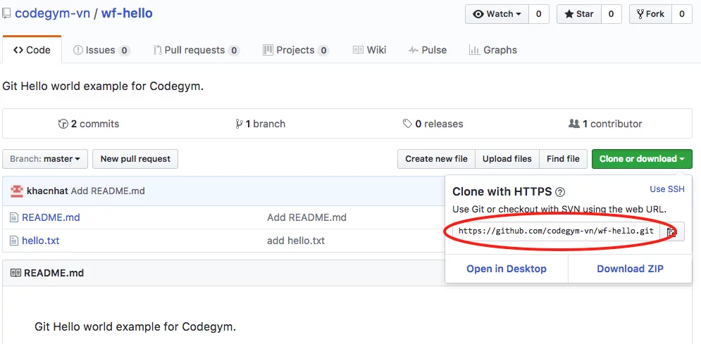 Clone dự án từ Git