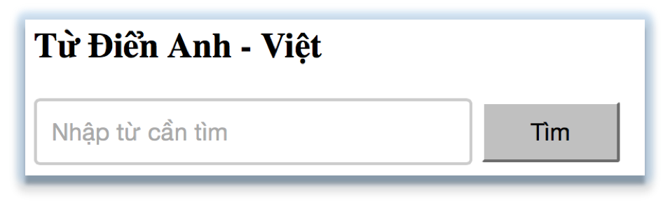 ứng dụng từ điển đơn giản