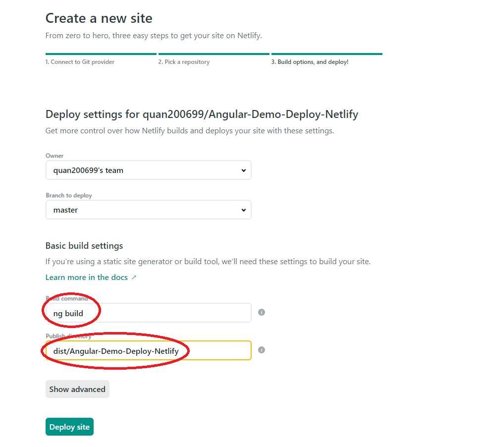 deploy angular lên netlify