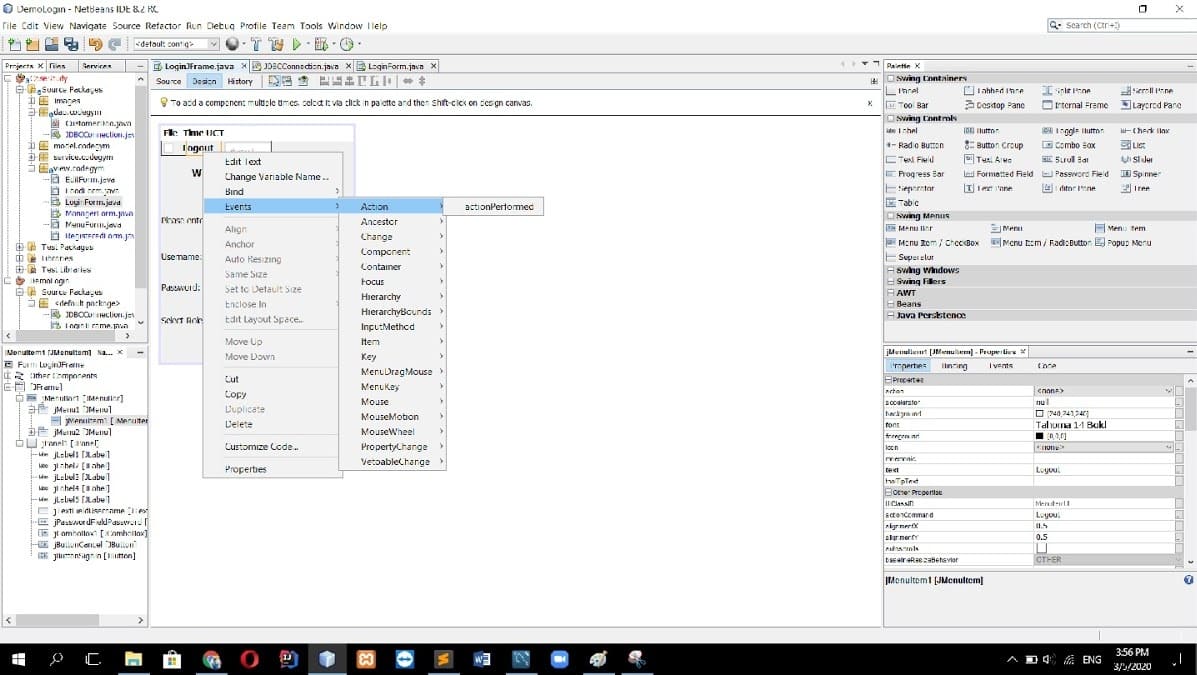 Tạo form đăng nhập