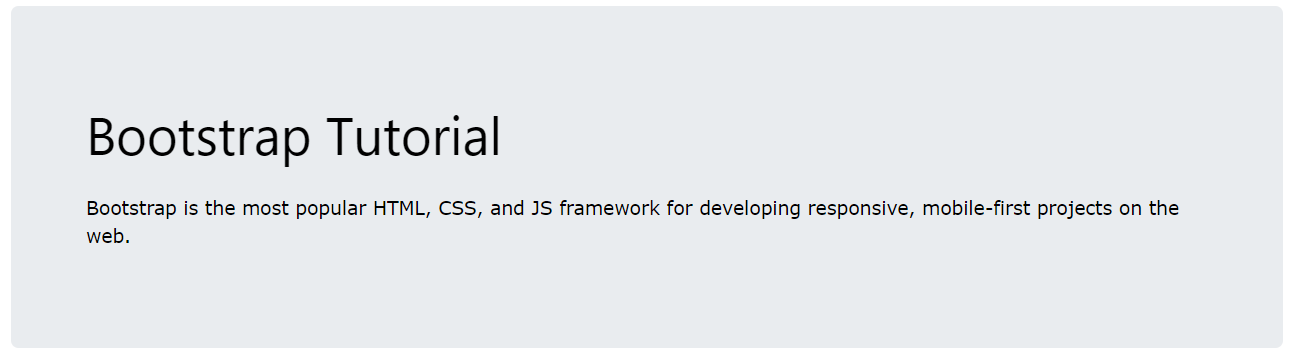 Jumbotron trong Bootstrap 4