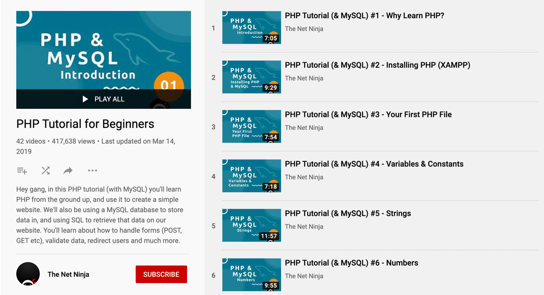khóa học lập trình php online