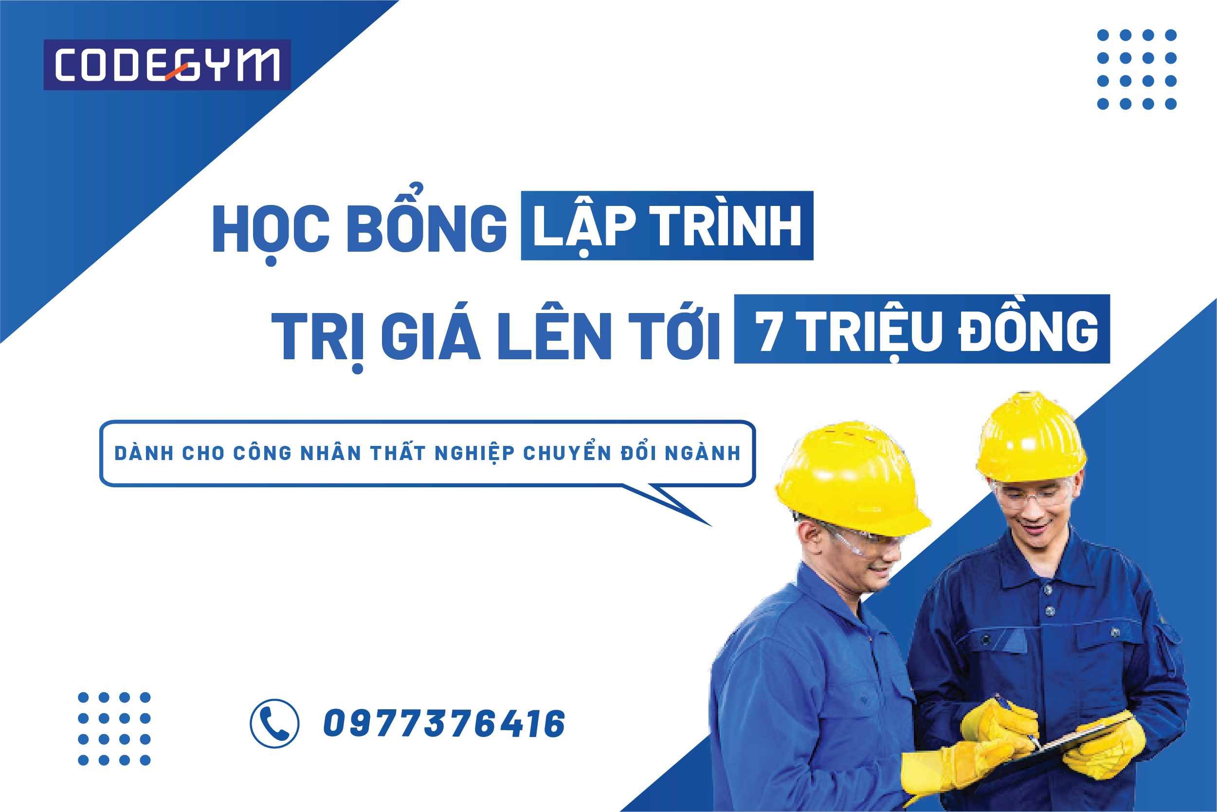 Học bổng lập trình hỗ trợ công nhân thất nghiệp tại Quảng Trị 2021