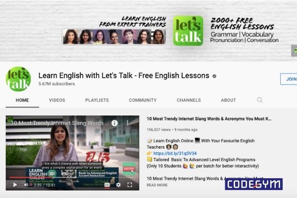 kênh youtube học tiếng Anh