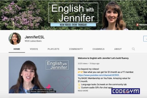 kênh youtube học tiếng Anh