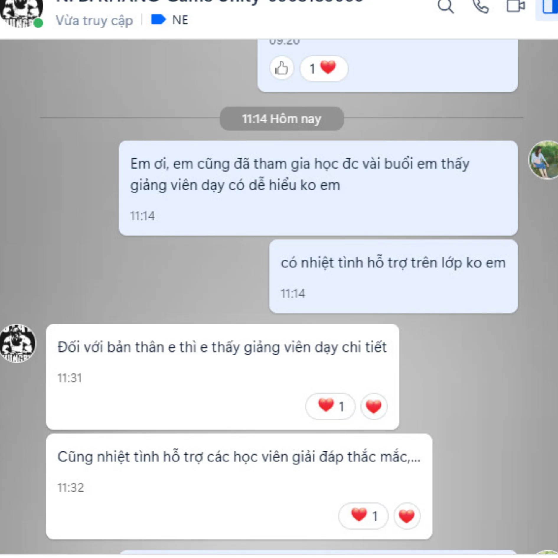 Feedback học viên 