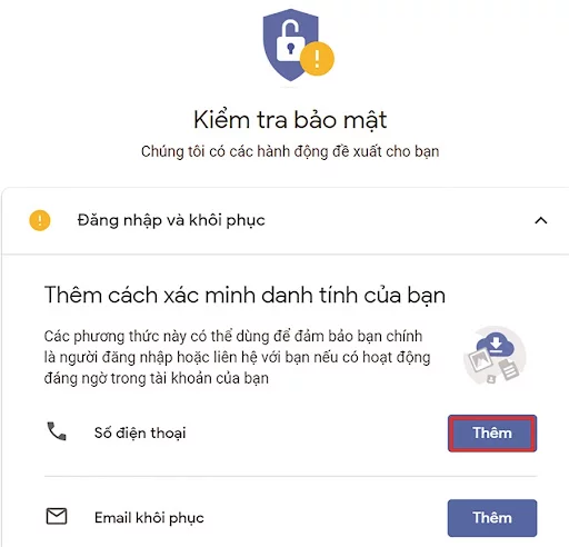bảo mật gmail