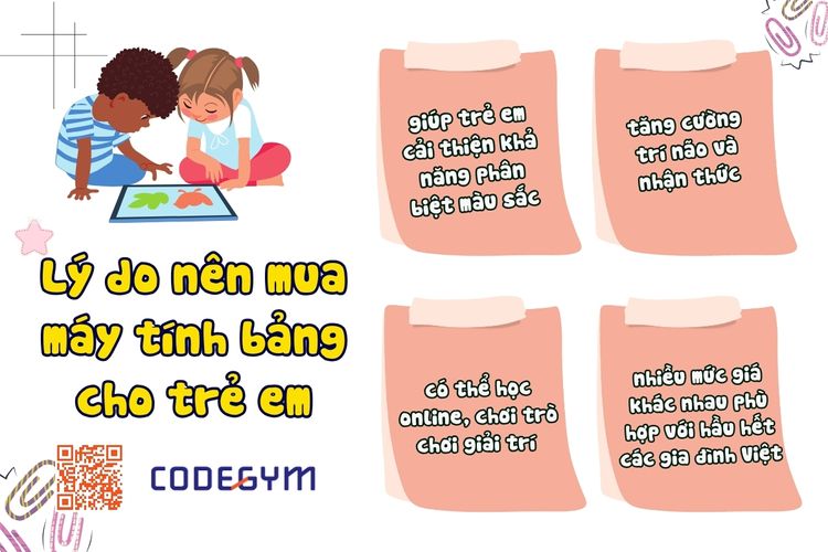 Lý do nên mua máy tính bảng cho trẻ em