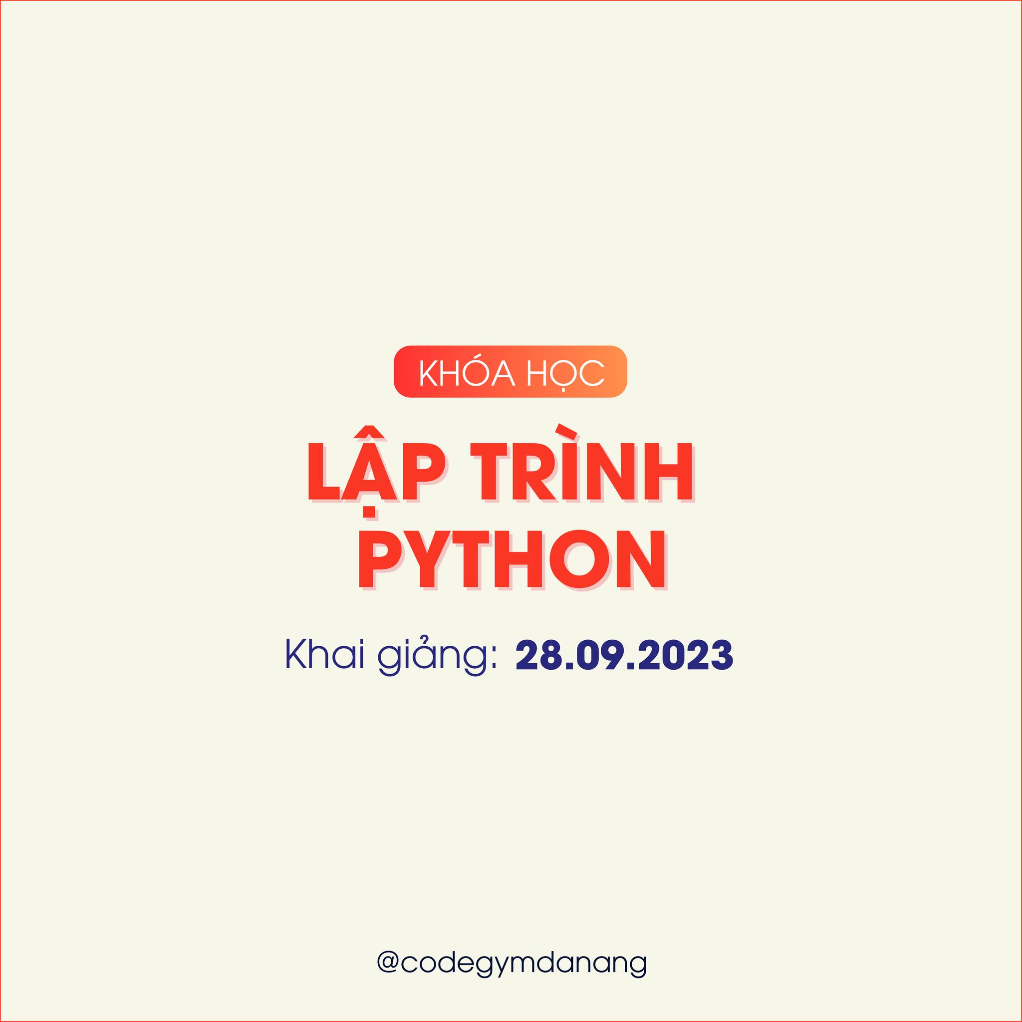 Khóa học lập trình Python