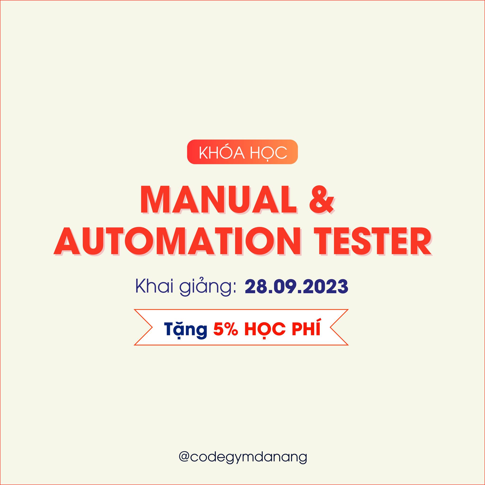 Khóa học lập trình Tester