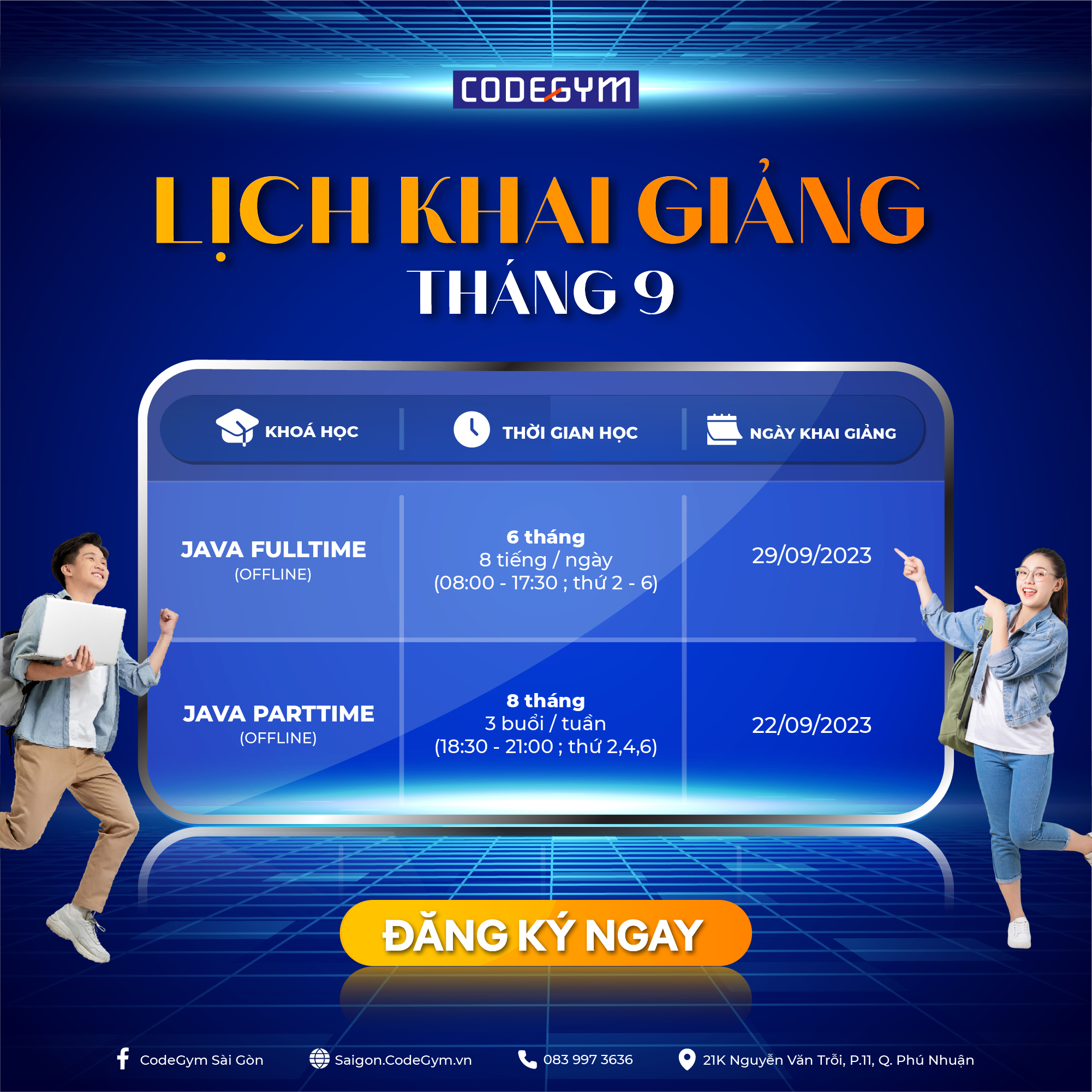 Khai Giảng Lớp Lập Trình Tháng 9