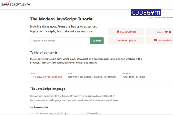 The Modern JavaScript Tutorial
