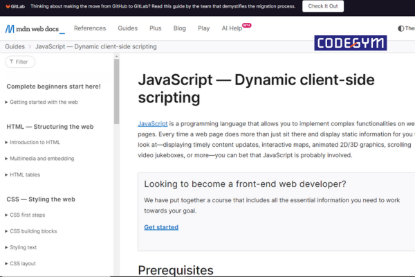 MDN cung cấp tài liệu và khóa học JavaScript miễn phí