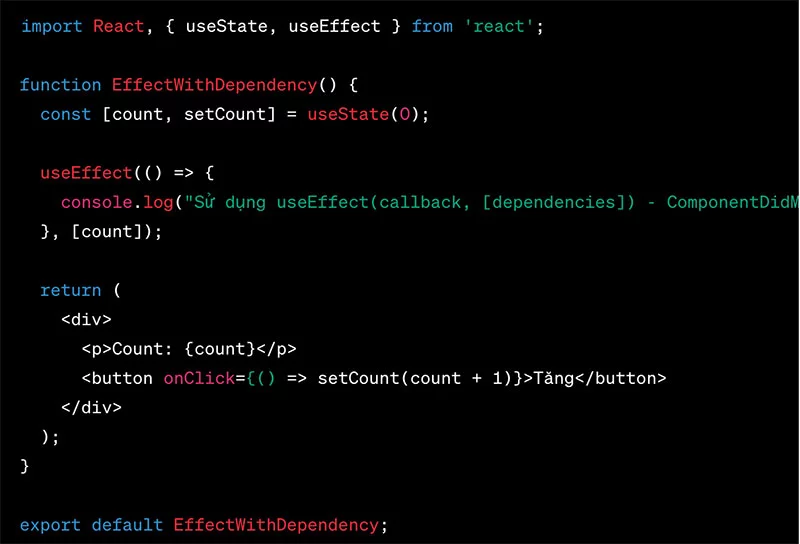 useEffect(callback, [dependencies])