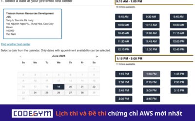 Cập nhật Lịch thi và Đề thi chứng chỉ AWS Mới Nhất