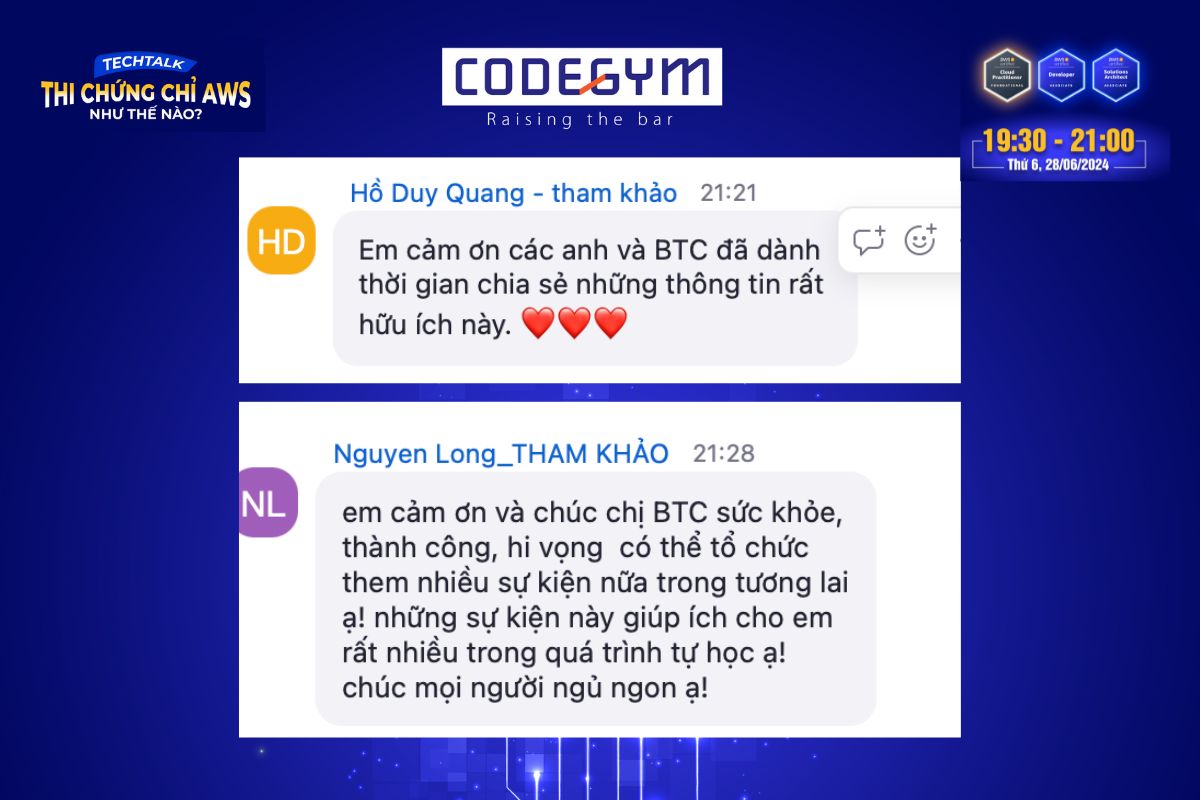 Tổng kết Techtalk "Thi chứng chỉ AWS như thế nào?"