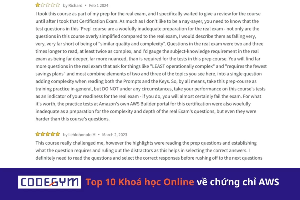 Top 10 Khoá học Online về chứng chỉ AWS