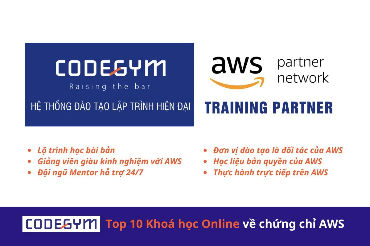 Top 10 Khoá học Online về chứng chỉ AWS