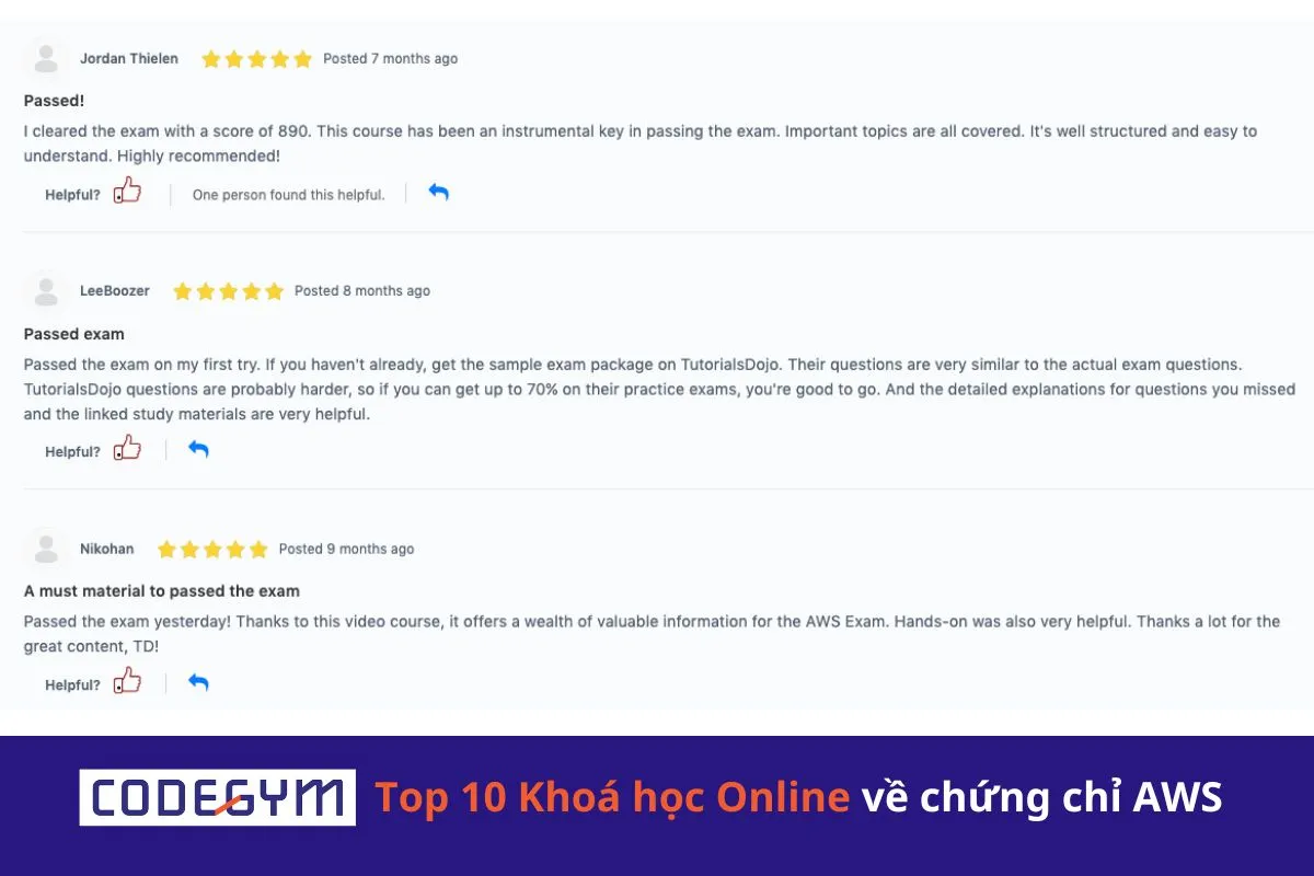 Top 10 Khoá học Online về chứng chỉ AWS