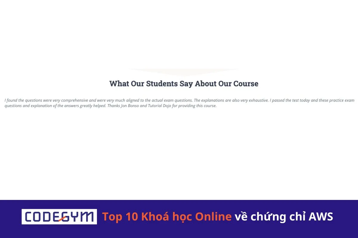 Top 10 Khoá học Online về chứng chỉ AWS