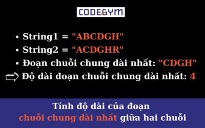[Mỗi ngày 1 thuật toán] Tính độ dài đoạn chuỗi chung dài nhất