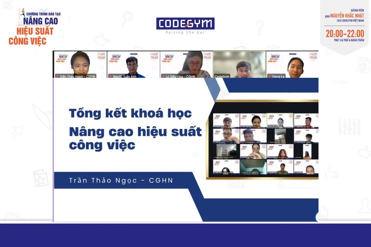 Tổng kết khoá học Nâng cao hiệu suất công việc