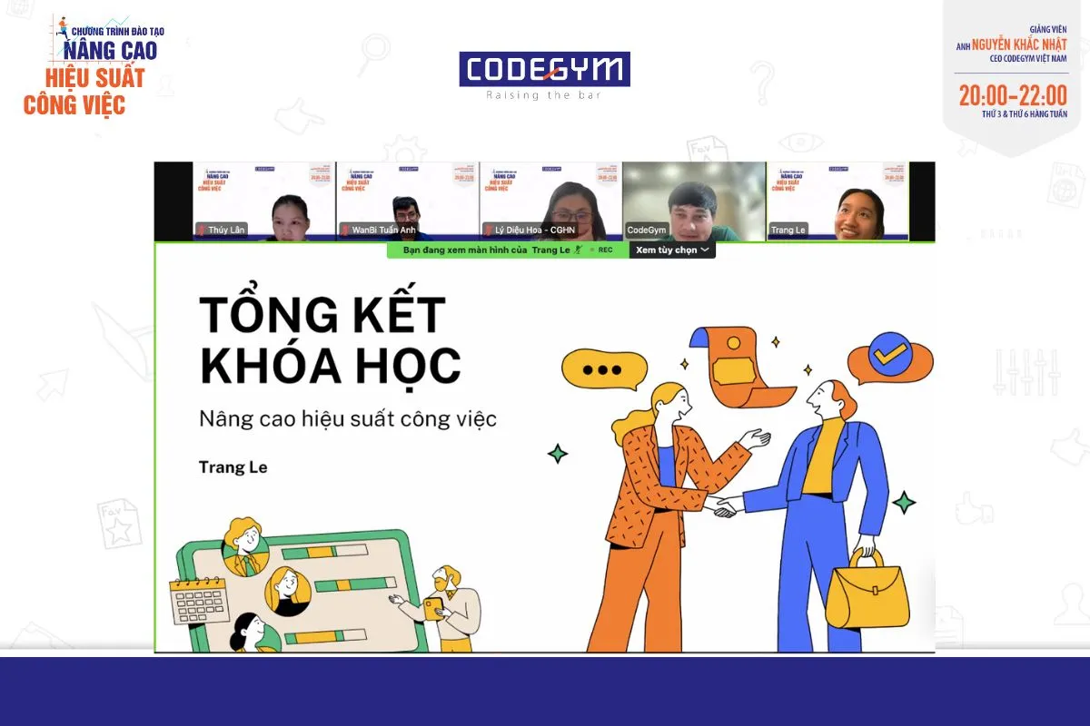 Tổng kết khoá học Nâng cao hiệu suất công việc