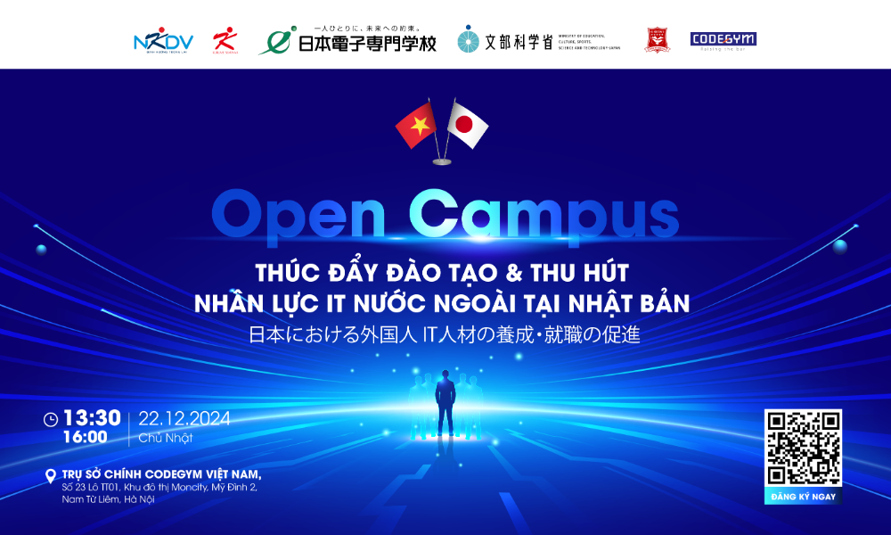 [MIỄN PHÍ] Open Campus: “Thúc đẩy đào tạo và thu hút nhân lực IT nước ngoài tại Nhật Bản”