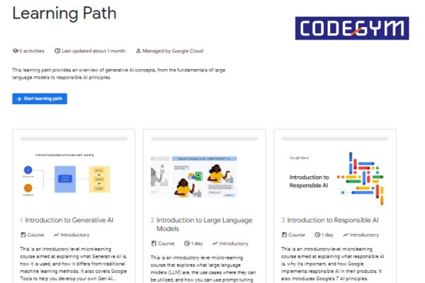 Khóa học Generative AI Learning Path

