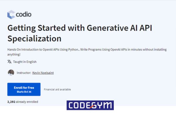 Khóa học Getting Started with Generative AI API Specialization
