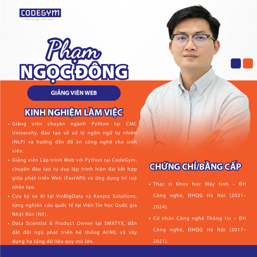 Giảng viên CodeGym Phạm Ngọc Đông