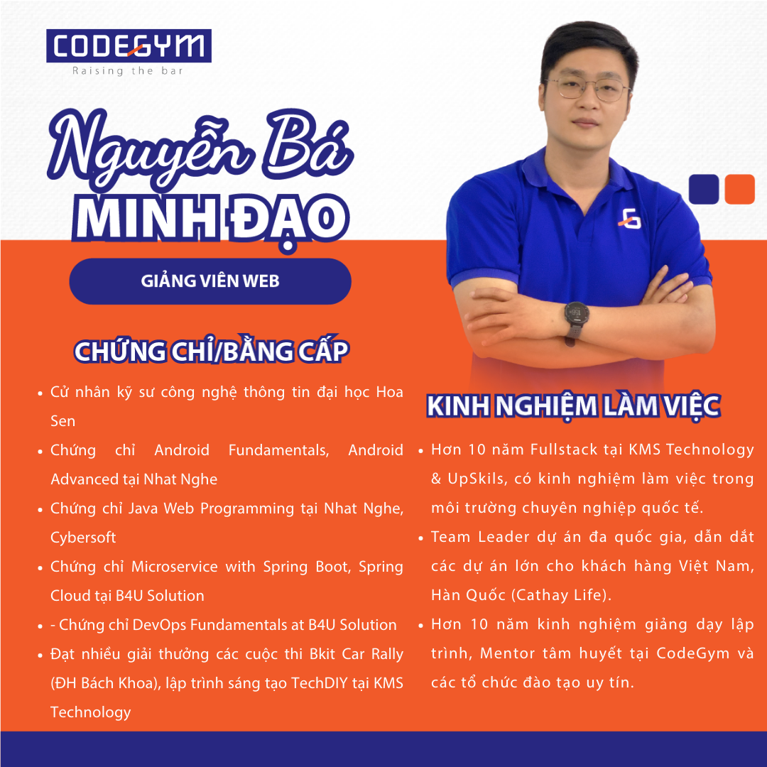 Giảng viên CodeGym Nguyễn Bá Minh Đạo