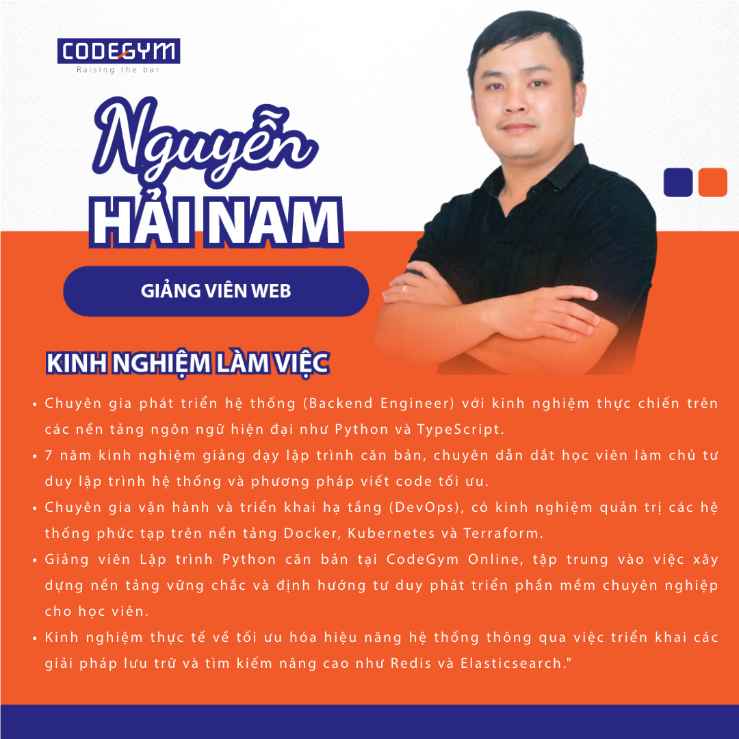 Giảng viên CodeGym Nguyễn Hải Nam