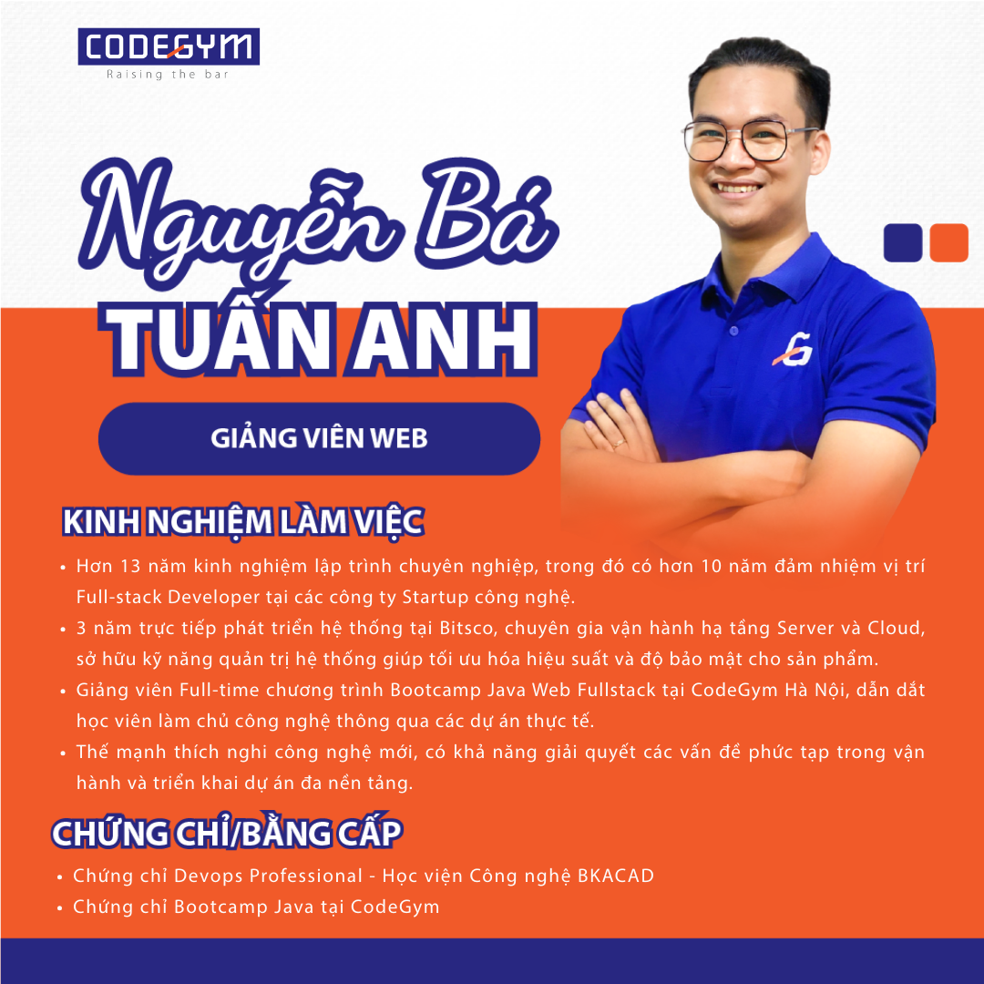 Giảng viên CodeGym Nguyễn Bá Tuấn Anh