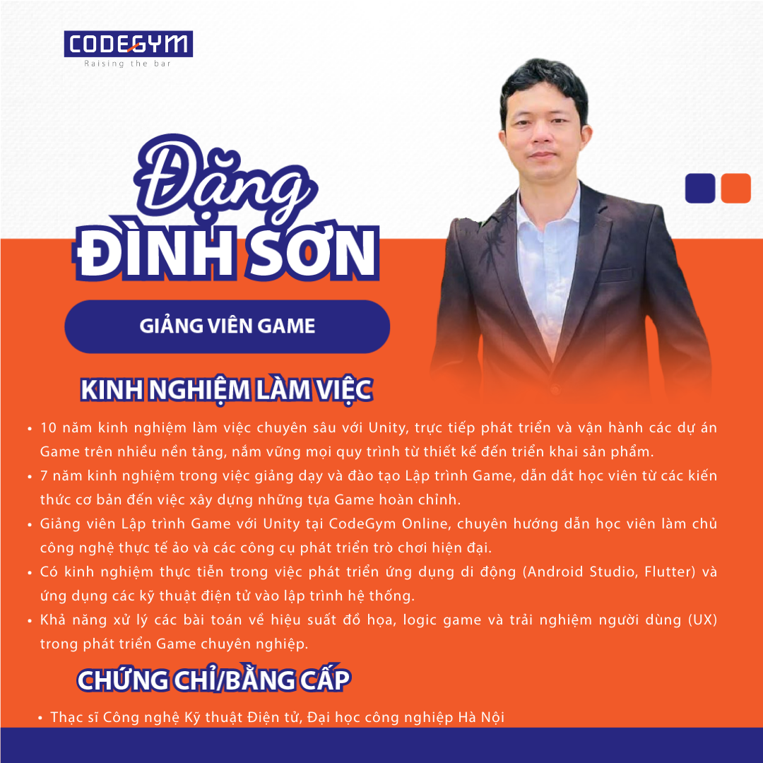 Giảng viên CodeGym Đặng Đình Sơn